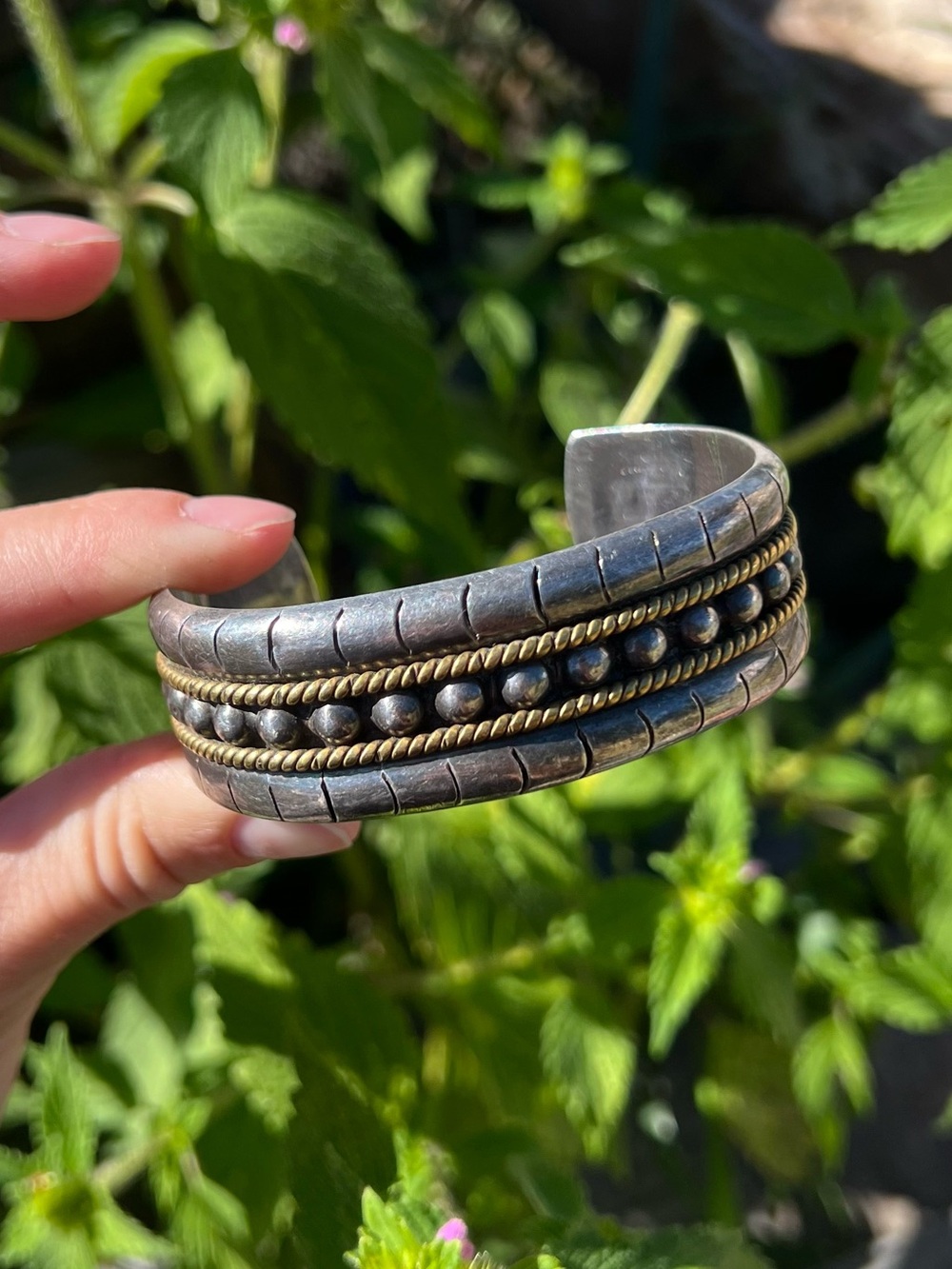 Chunky Sterling Silver Cuff Bracelet